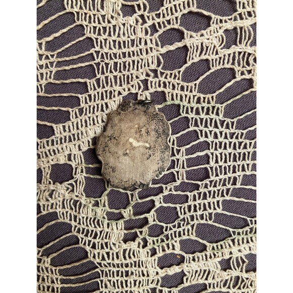 Vintage 90s Small APR Silver & Purple Pendant Boho Hippie Whimsical - Picture 2 of 3